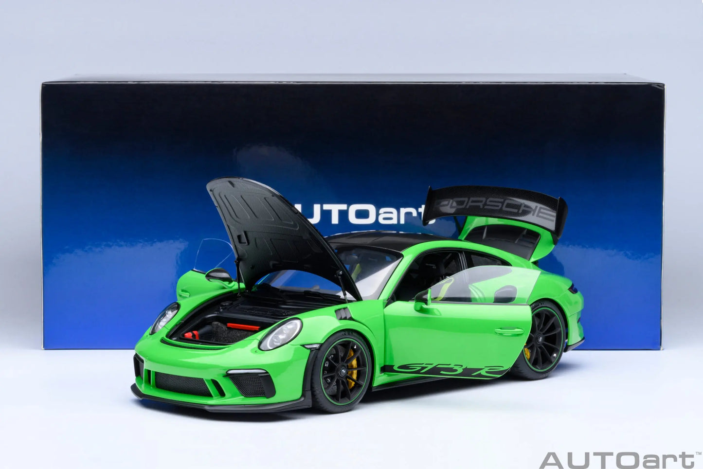 AUTOART 1/18 Scale New Porsche 911 (991.2) GT3 RS Weissach Package Car model Sports car Static collection