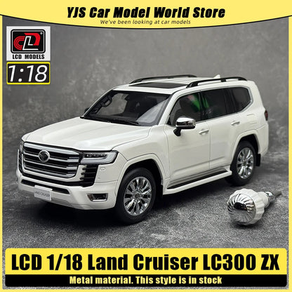 LCD Diecast model 1/18 scale Land Cruiser LC300 ZX SUV Metal car model Static display collection holiday gifts