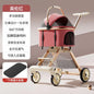 Luxury Pet Stroller 3 in 1  with 4 Wheels for Medium Small Size Dogs and Cats Detachable Carrier for Puppy Kitty Doggie Stroller
