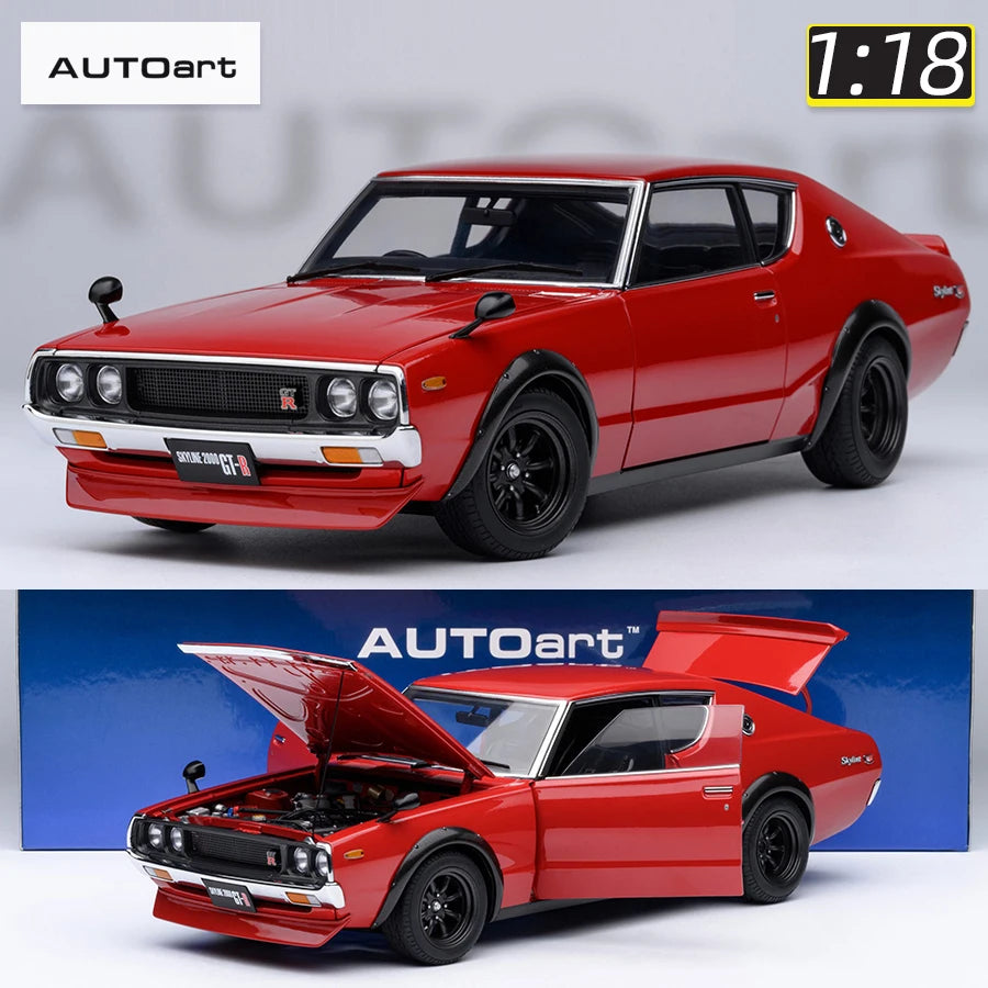 NISSAN SKYLINE 2000 GT-R (KPGC110) TUNED VERSION RS WATANABE WHEEL AUTOart 1/18 Static display model gift collection