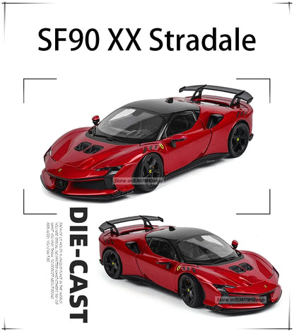 Bburago 1:24 Ferrari SF90 XX STRADALE Officially Licensed Alloy Luxury Vehicle Diecast Car Model Toy Collection Gift three color