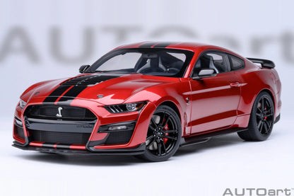 AUTOART New 1/18 scale Ford Mustang Shelby GT500 WHITE SILVER  Sports car model Static display Collection Holiday gift 73097