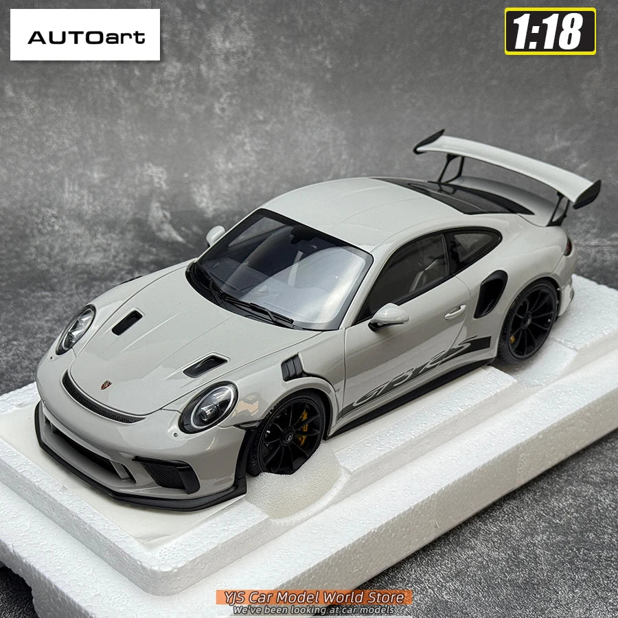 AUTOART 1/18 Scale New Porsche 911 (991.2) GT3 RS Weissach Package Car model Sports car Static collection