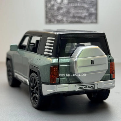 1/32 Alloy Model Cars BYD Look Up Off-road Vehicles Diecasts Model Toy 6 Doors Can Be Opened with Light Sound SUV for Gifts