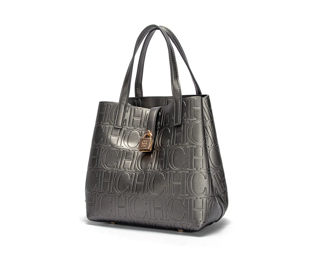 CH Classic Simple Solid Color Women's New Large Capacity Handbag Letter Element Women's Handbag