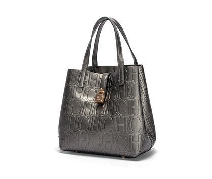 CH Classic Simple Solid Color Women's New Large Capacity Handbag Letter Element Women's Handbag