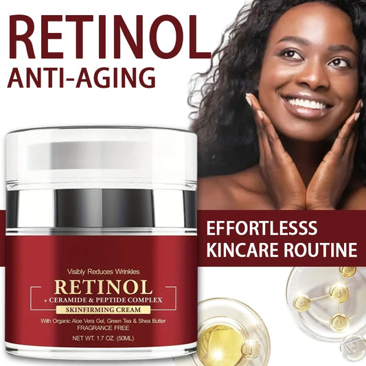 Instant Retinol Cream Face Moisturizer Collagen Firming Lifting Fade Fine Lines Smoother Korea Repair Skin Care
