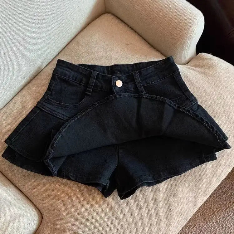 Girls Denim Skirt Summer Stretch Casual Mini Skirt for Big Kids Age 7–14 Fashionable Kids Party School Wear New Arrival 2026