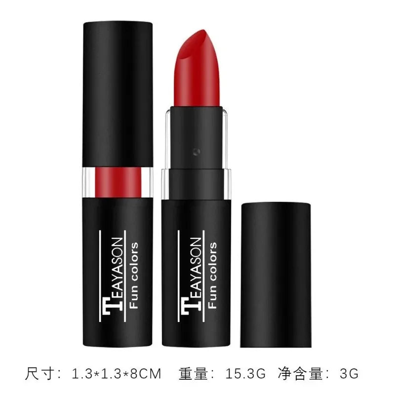 Nude Lipstick Matte Velvety Vampire Makeup Punk Black Lip Gloss Smooth Waterproof Lasting Durable Dark Paint Cosmetics -12 Colors