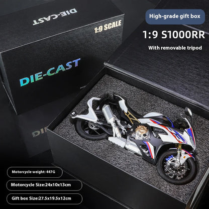 Boutique Boxed 1:9 Kawasaki H2R V4S Motorcycle Model Simulation Alloy Motorcycle Figure Gift