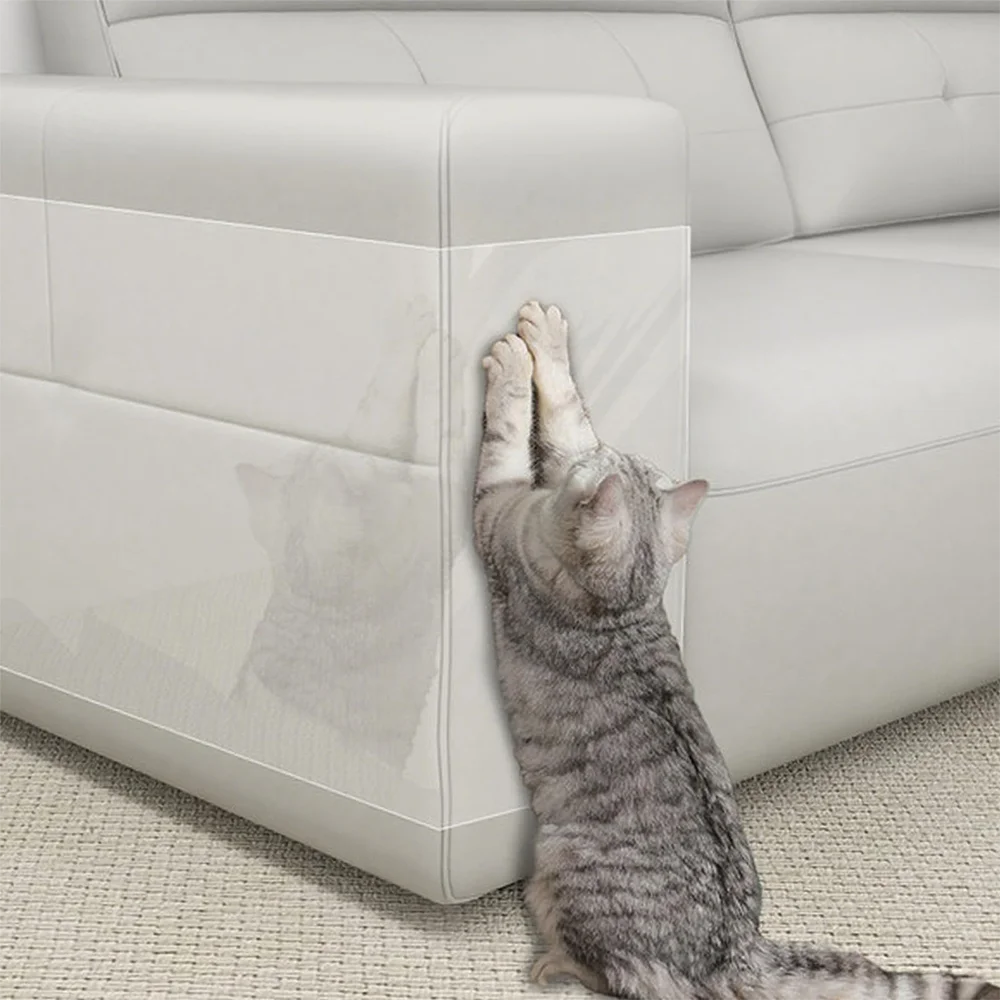 1 Roll Anti Cat Scratch Furniture Protector Tape Self-Adhesive PVC Transparent Tape Couch Guard Pads Stickers for Couch Sofa