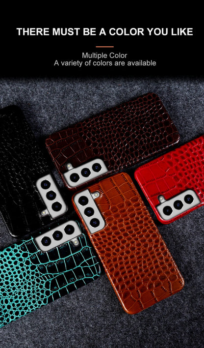 Genuine Leather Case for Samsung Galaxy S22 S23 S21 S20 Ultra Plus S10 Note 20 10 A53 Crocodile Pattern Phone Cover Back Shell