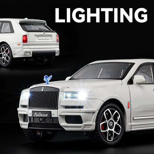 Rolls Royce 1:20 SUV Cullinan Alloy Luxy Car Model Diecast Metal Vehicles Car Model Simulation Sound and Light Gift
