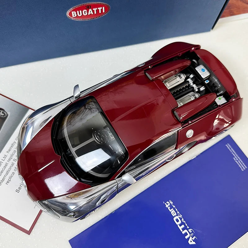 AUTOART 1:18 Bugatti  Veyron Sports car alloy car model plated interphase  Personal collection gift Compan