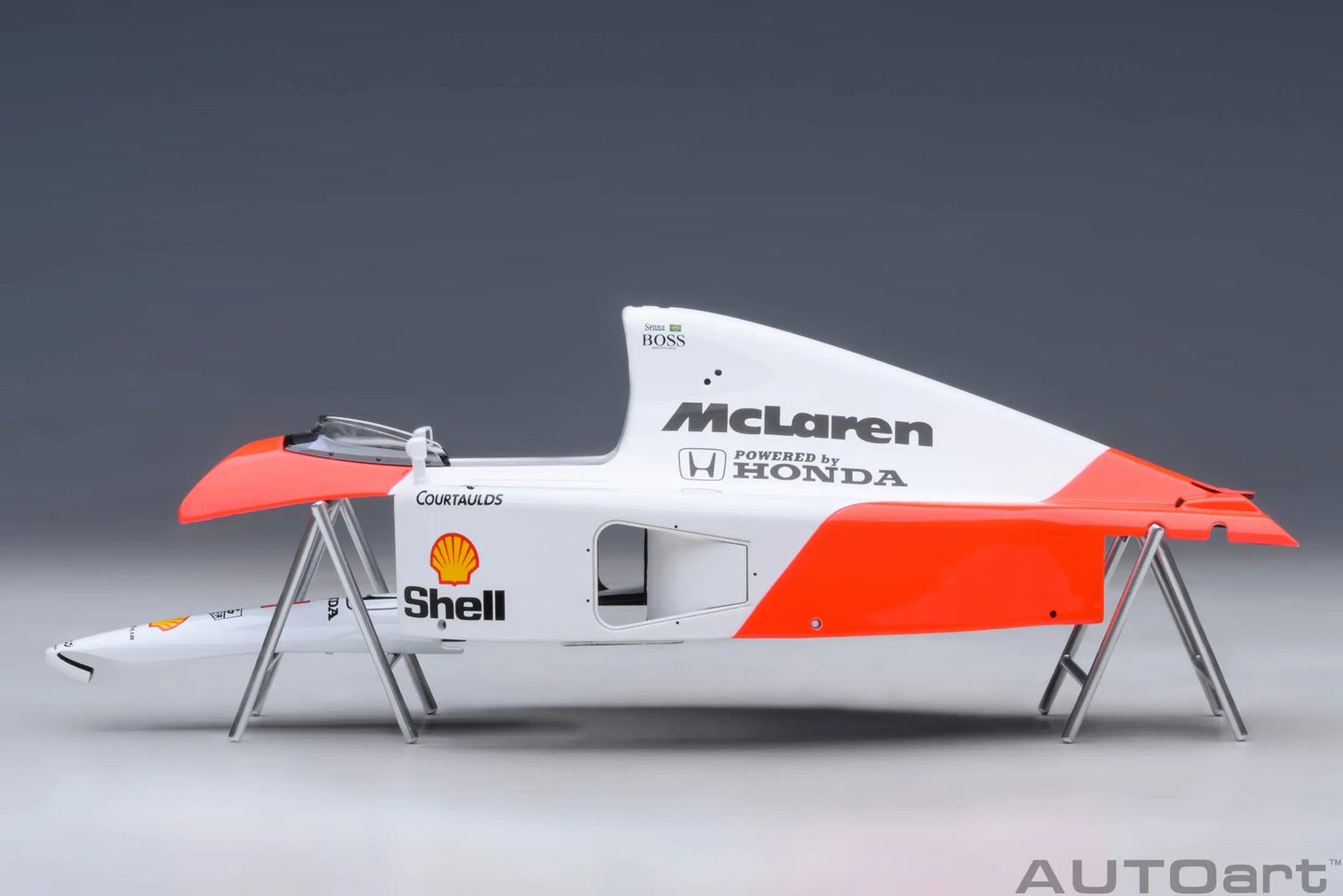 AUTOART New 1/18  Honda MP4/6 1991 #1 (with McLaren logo)  Car model  Send to a friend  Personal collection Static ornament