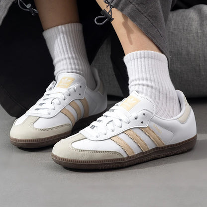 Adidas Originals Samba Women's Sneakers Retro Trendy Fashion T-Toe Shoes Low-Top Lightweight Casual Shoes Jh7300