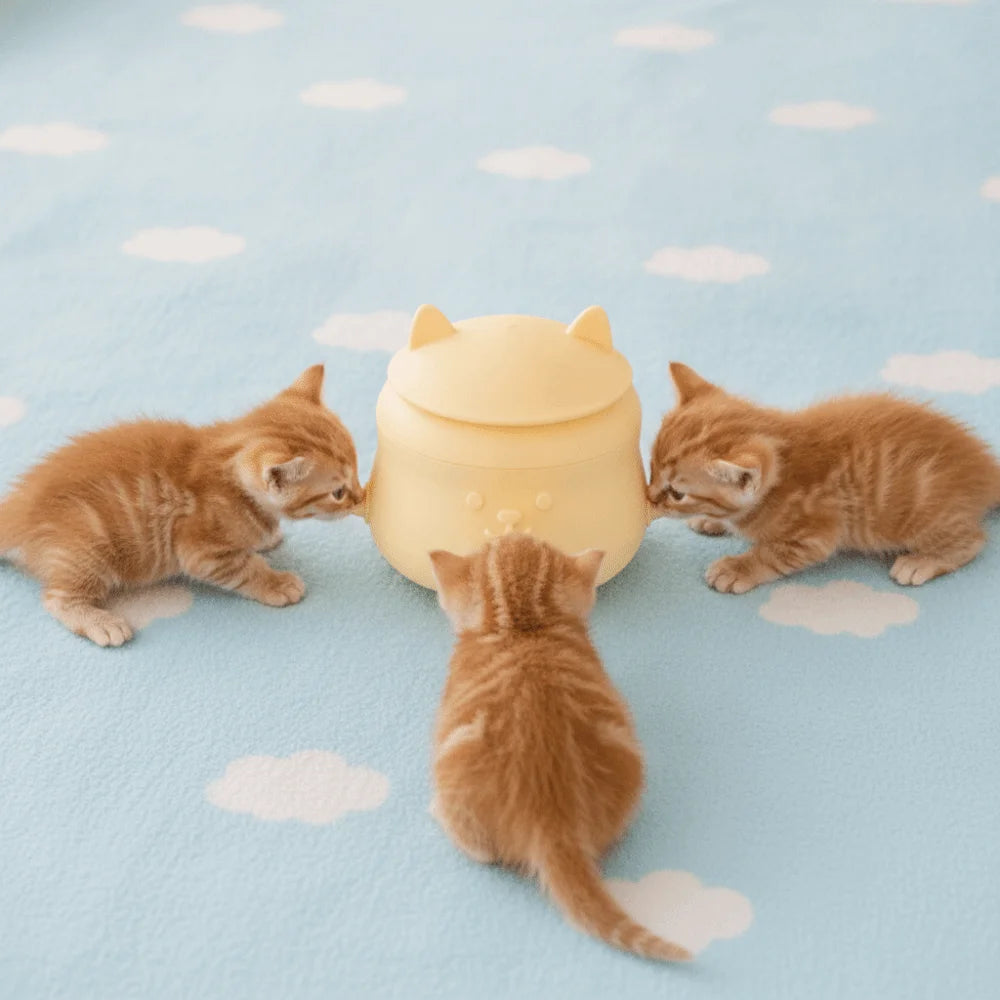 Silicone Pet Nursing Bottle Anti-Slip Bionic Nipple Pet Milk Feeder Multi-Nozzle Bite Resistant Dog Drinking Bottle