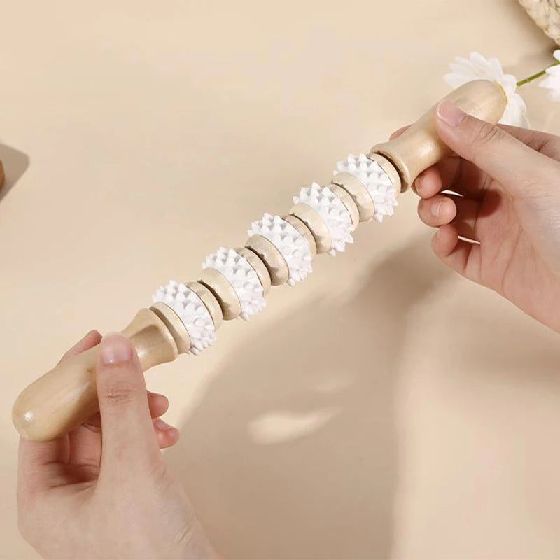Wooden Massage Roller Stick Fat Loss Body Sculpting Massage Tools Meridian Relaxation Promote Blood Circulation