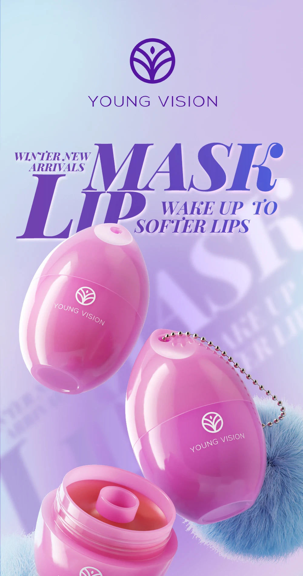 5-Color Lip Mask - Cherry & Strawberry Scented Jelly, Moisturizing Lip Care, Repair & Fade Lip Lines, For Lipitis Relief