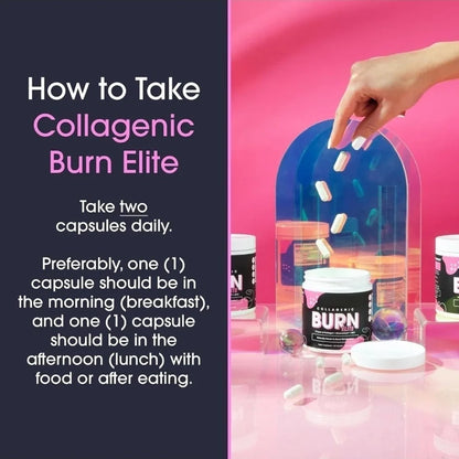 COLLAGENIC BURN ELITE Weight Loss Pills - Supplement with Collagen and Green Tea - Supports Metabolism, Fat Burning & Beauty
