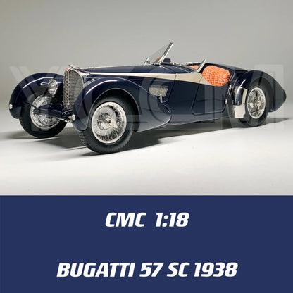 CMC 1:18 57SC 1938 Convertible Simulation Limited Edition All Open Alloy Metal Static Car Model Toy Gift