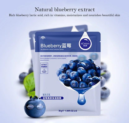 30pcs Fresh Fruits Facial Masks Face skincare Moisturizing Firming Hydrating Korean Face Mask Facial Skin Care Prodcuts