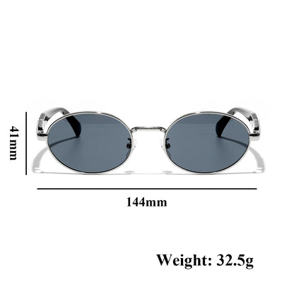 Ruiao 2026 Fashion Oval Sunglasses for Women Luxury Designer Metal Frame UV400 Sun Protection Shades Brand New Arrival Eyewear