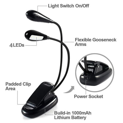 Mini led Book Night Light table lamp eye protection adjustable clip-on desk lamp battery powered flexible study bedroom reading