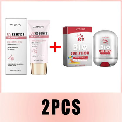 Spf 50+ Sunscreen Stick Hydrating Oil Free Anti Sun UV Protection Natural Sunblock Isolation Cream Mild Face Body Moisturizer