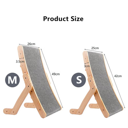 Detachable 3 in 1 wooden frame cat scratching board wear-resistant integrated vertical multi-model cat bed cat claw grinding toy