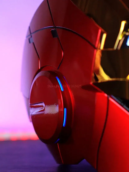 New AutoKing 1/1 Mk5 Iron Man Helmet Cosplay Voice Control Eyes with Light Model Toys for Adult Electric Wearable Gift