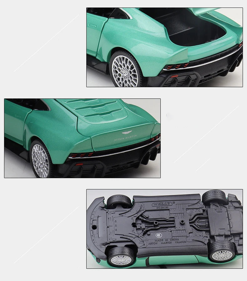 WELLY 1:24 Aston Martin Valour Supercar Alloy Car Diecasts & Toy Vehicles Car Model Miniature Scale Model Car Toy For Children