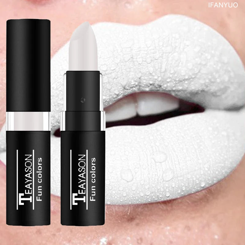 12Colors Matte Lipstick Black Green Sexy Red Velvet Lip Gloss Long Lasting Non-stick Women Lip Tint Make Up Facial Body Cosmetic