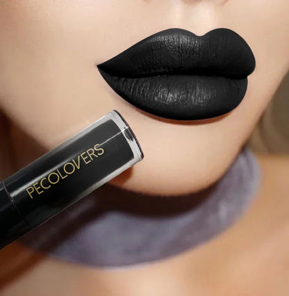 Long Lasting Lipstick Lip Gloss Makeup Waterproof Velvet Non-stick Cup Lip Tint Sexy Black Liquid Lip Stick