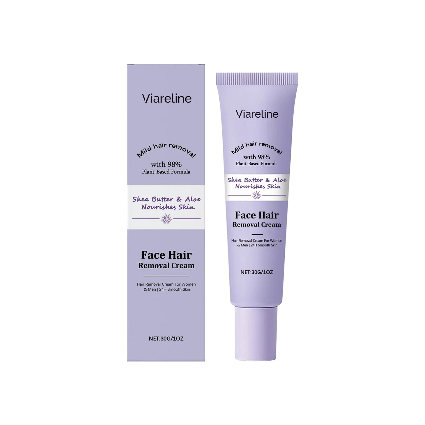 Viareline Aloe Vera Facial Hair Removal Cream Lasting Soothing Growth Inhibitor Good Smell For Women Man Body Remove Hair Creams
