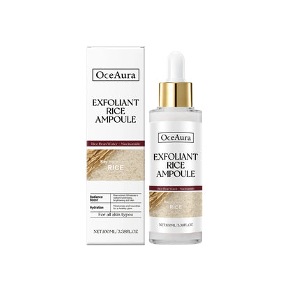 Black&White Rice Exfoliating Essence Dead Skin Remover Facial Glowing Replenisning Shrink Pore Hyaluronic Acid Brightening Serum