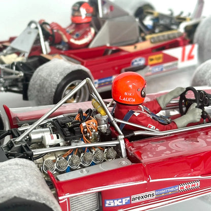 Exoto 1:18 F1 312T 312T4 Dual Car Champion Set Simulation Limited Edition All Open Alloy Metal Static Car Model Toy Gift