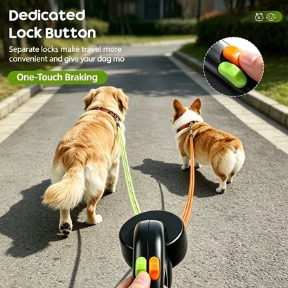 Retractable Pet Dog Leash  2-in-1 Automatic Tractor Outdoor Walking Tool for Small Medium Breed Dogs dog walking leash
