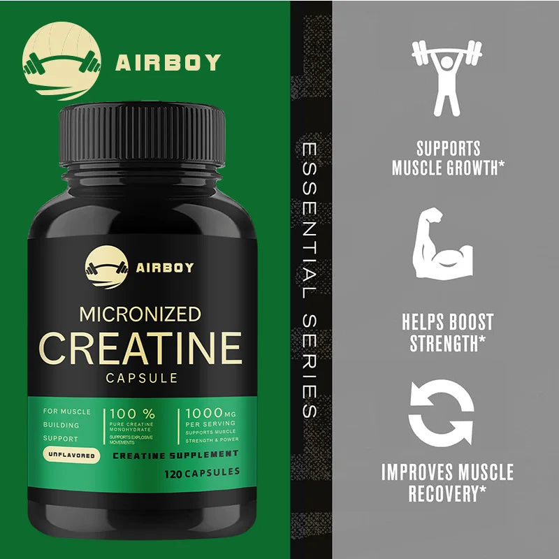 Micronized Creatine - Suitable for Muscle, Strength, Energy, and Recovery, Improve Athletic Performance