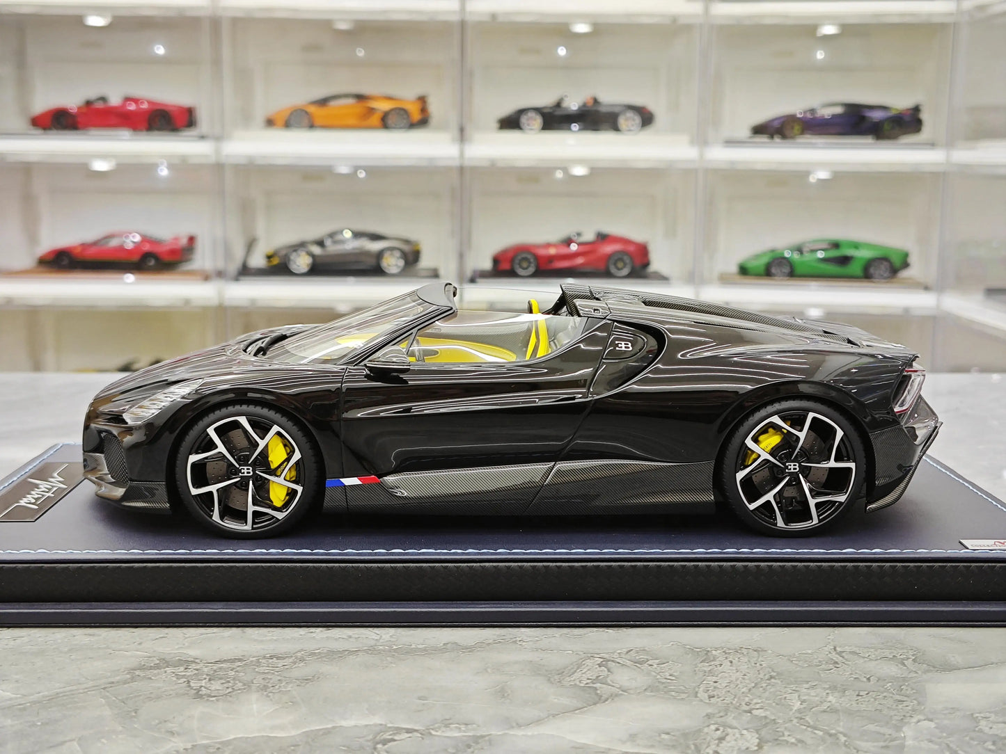 MR 1/18 Bugatti W16 Mistral Resin Motor Vehicle Toy Die-casting Metal Model Collection Boy Gifts