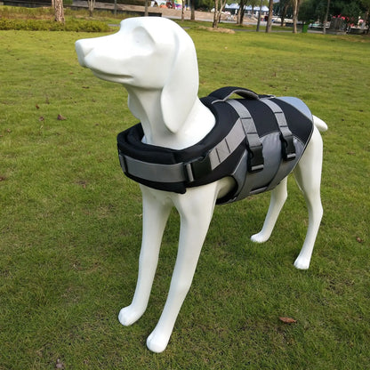 Reflective Dog Life Jacket Adjustable Breathable Pet Safety Vest Enhanced Buoyancy Oxford Cloth Swimming Clothes Beach