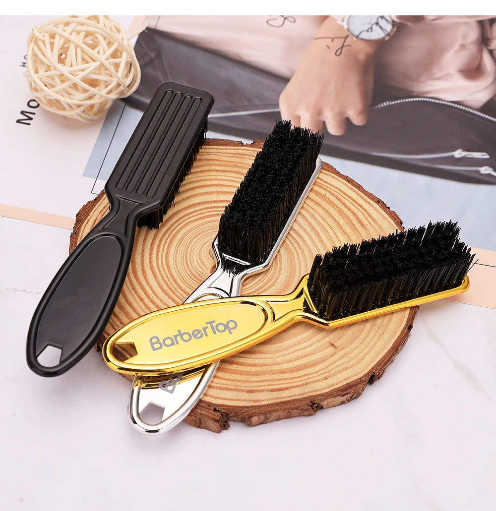 Soft Hair Cleaning Brush Barber Plastic Handle Retro Neck Duster for Salon Hairdressing Styling Tool to Remove Comb Breaks