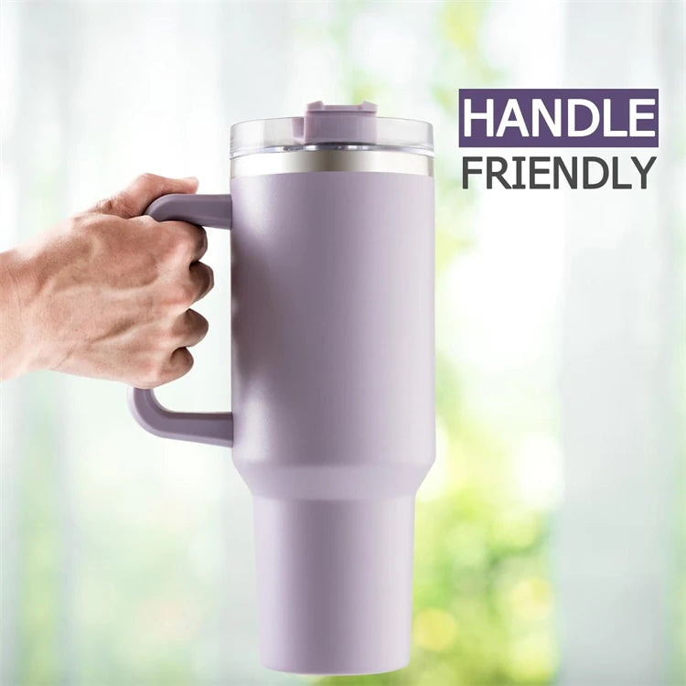 LMETJMA 40oz Mug With Lid and Straw Stainless Steel Vacuum Mug Tumbler Keep Cold and Hot Leak Proof Travel Coffee Mug JT999