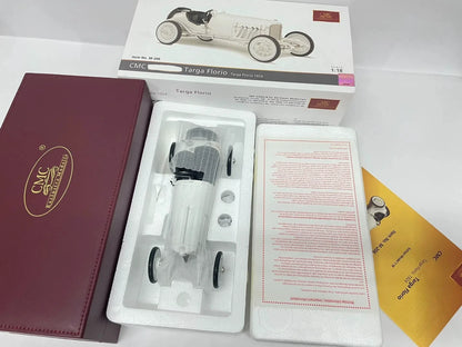 CMC 1:18 Targa Florio 1924 White Simulation Limited Edition All Open Alloy Metal Static Car Model Toy Gift