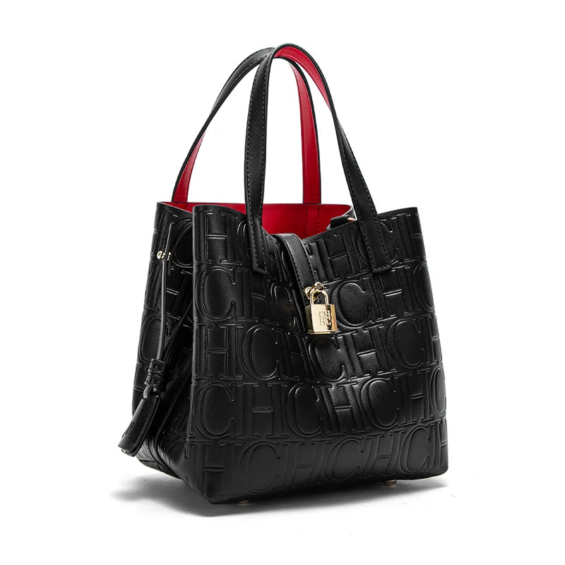 CH Classic Simple Solid Color Women's New Large Capacity Handbag Letter Element Women's Handbag
