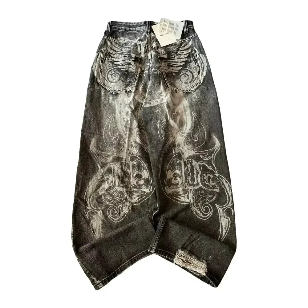 American New Fashion Vintage Washing Heavy Industry Multi-pocket Tooling Jeans Female Y2K Street Popular Baggy Drop Pants Tide