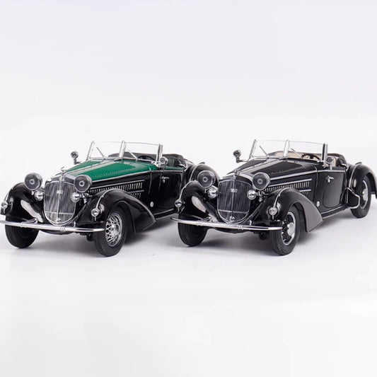 EUROPEAN COLLECTIBLES 1/18 Horch 855 Special Roadster 1939 Vintage Car Model
