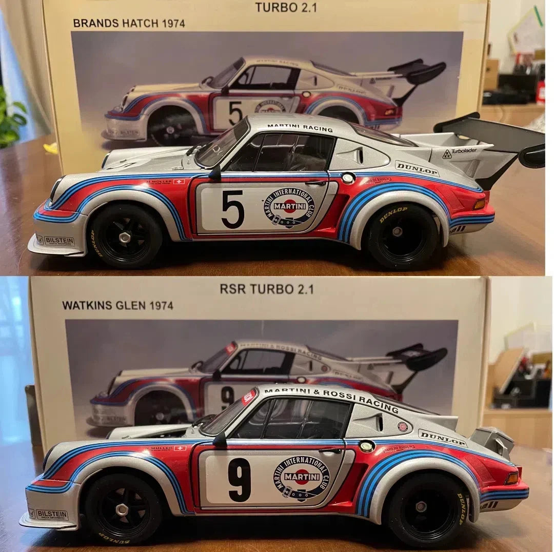 Autoart 1:18 RSR Turbo 2.1 1974 #5 #9 Simulation Limited Edition All Open Alloy Metal Static Car Model Toy Gift