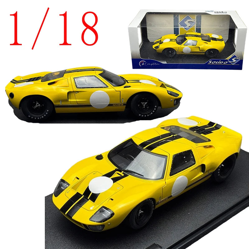 In Stock SOLIDO 1/18 Ford GT40 MK.1 1968 Classic Racing Car Diecast Model Collectible Vehicle Replica Adult Collection Display