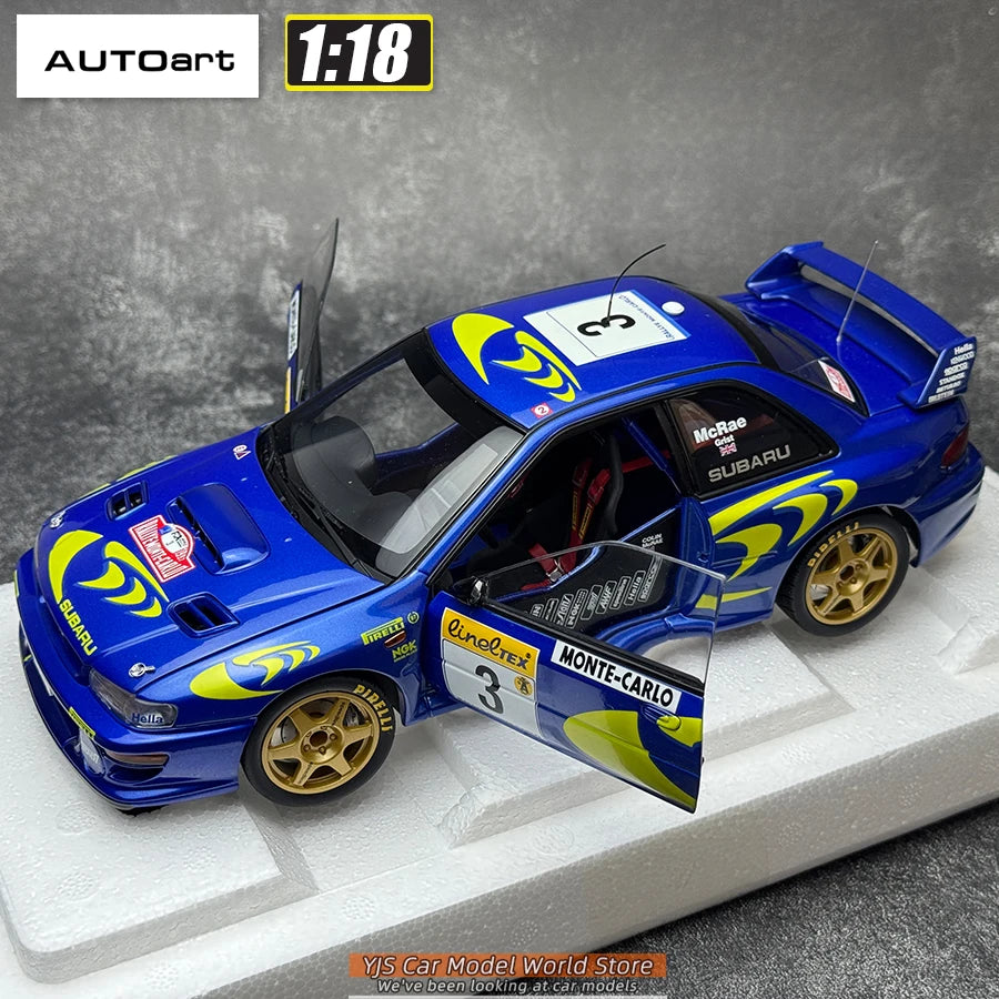 AUTOART Die-cast car model 1/18 Subaru Impreza WRC Rally of Monte Carlo  Static display car models